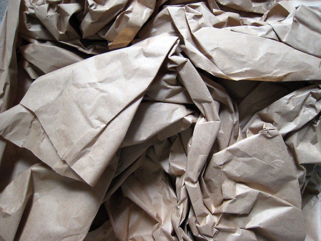 Textura de papel kraft industrial usado em embalagens